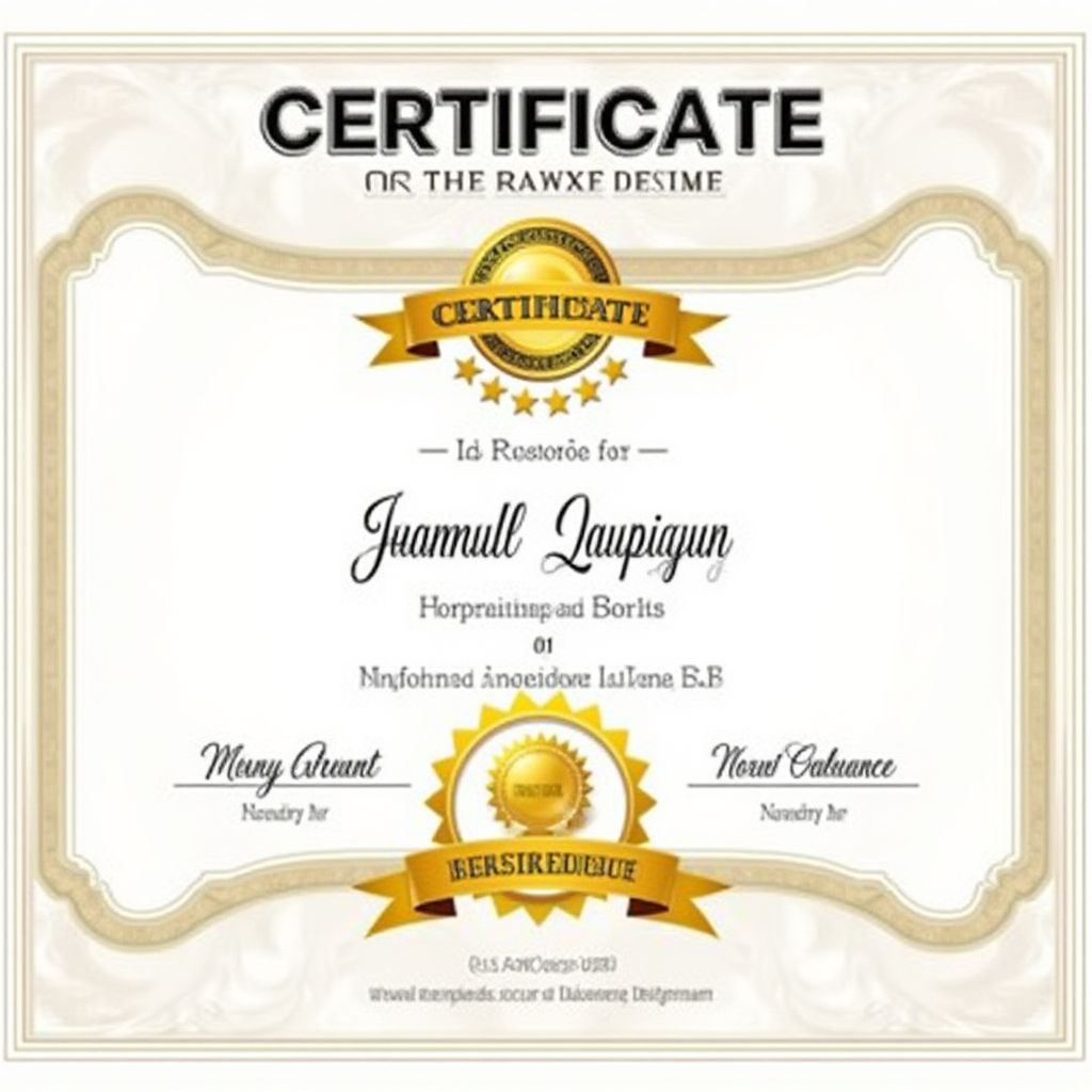 Certificare pentru calitatea training-ului